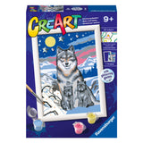 Ravensburger Creart slika na številki Great Wolves družina