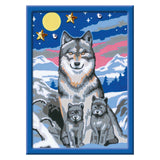 Ravensburger Creart slika na številki Great Wolves družina