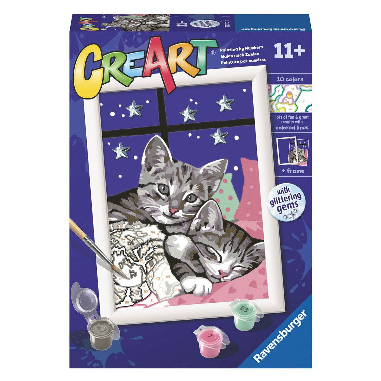 Ravensburger Creart Painting on song Sleeping Cats Glitter