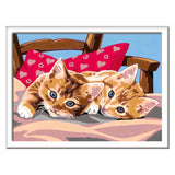 Ravensburger Creart Painting bei Nummer - Zwei kuschelige Katzen