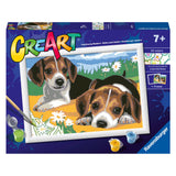 Ravensburger Creart slika na številki Beagle Puppies