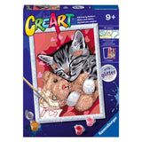 Ravensburger creart schilderen op nummer vredige kitten