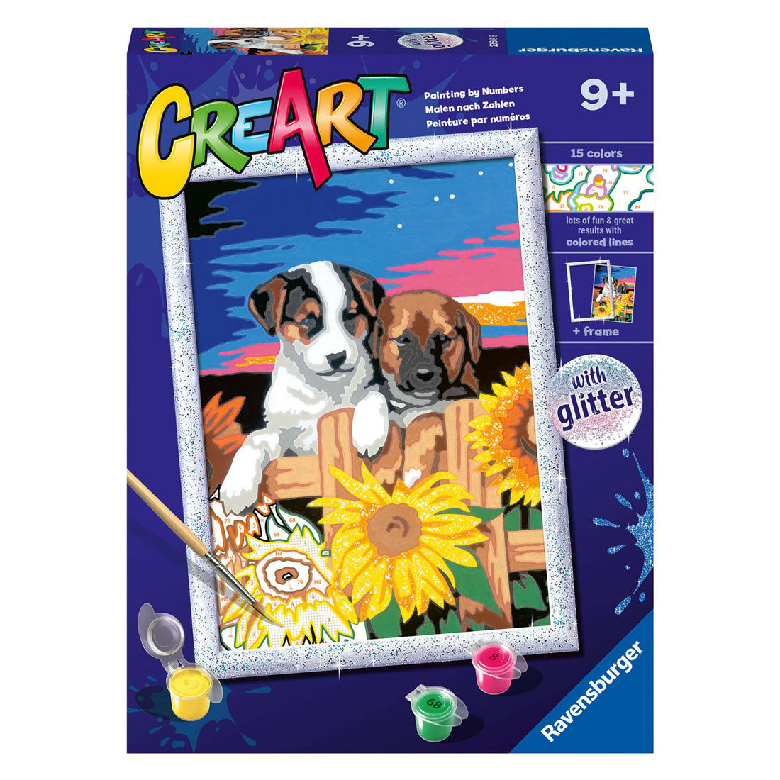 Ravensburger Creart Painting at Number Sunset Dogs