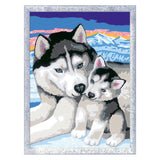 Ravensburger Creart Painting on Number Cinge Huskies