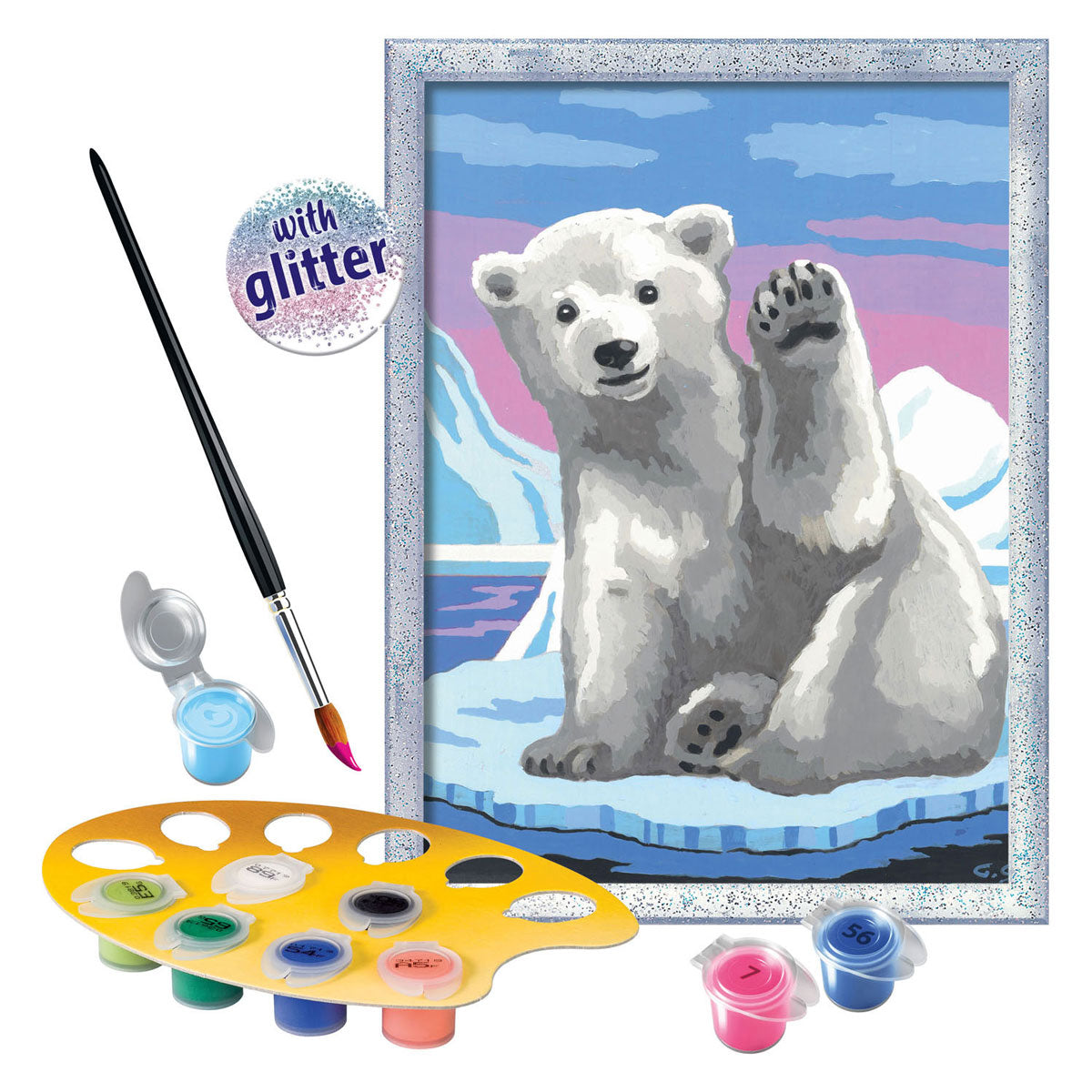 Ravensburger Creart Painting on Number Great Pool Bear