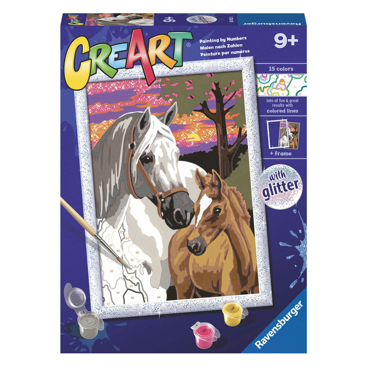 Ravensburger Creart malba na čísle Sunset Horses