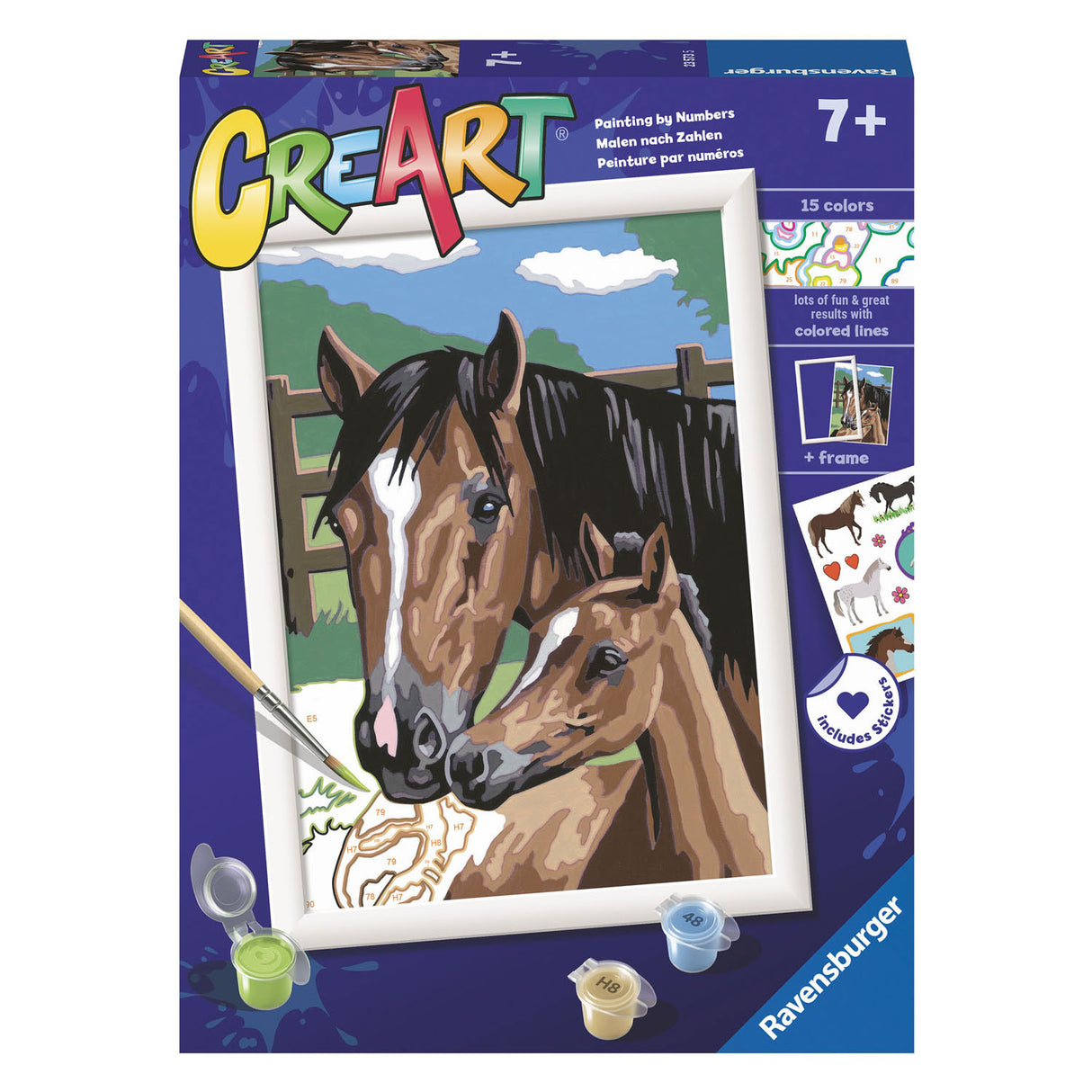 Ravensburger Creart Painting by number Dollen with foals