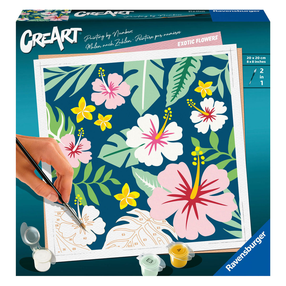 Ravensburger crainte peinture par nombre de fleurs exotiques