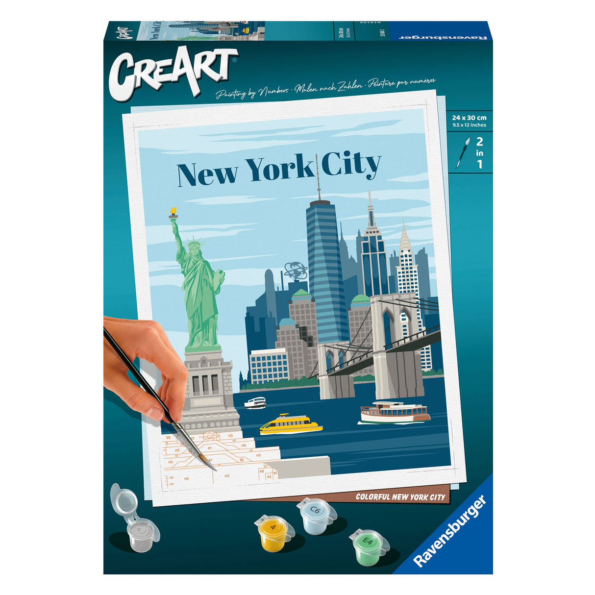 Ravensburger Creart slika po številu barvito York