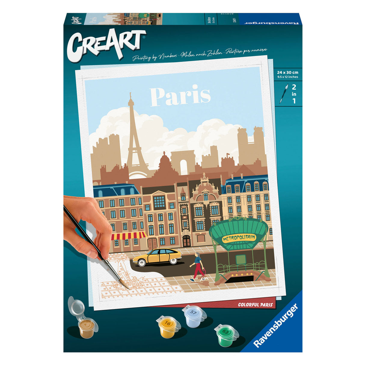 Ravensburger creart schilderen op nummer - kleurrijk parijs