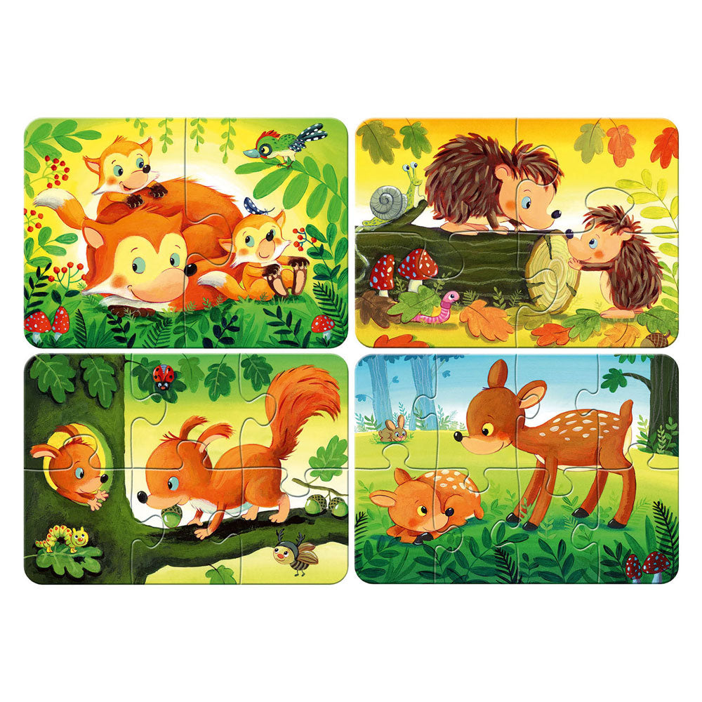 Ravensburger Jigsaw Puzzle Small Animal Families, 4in1