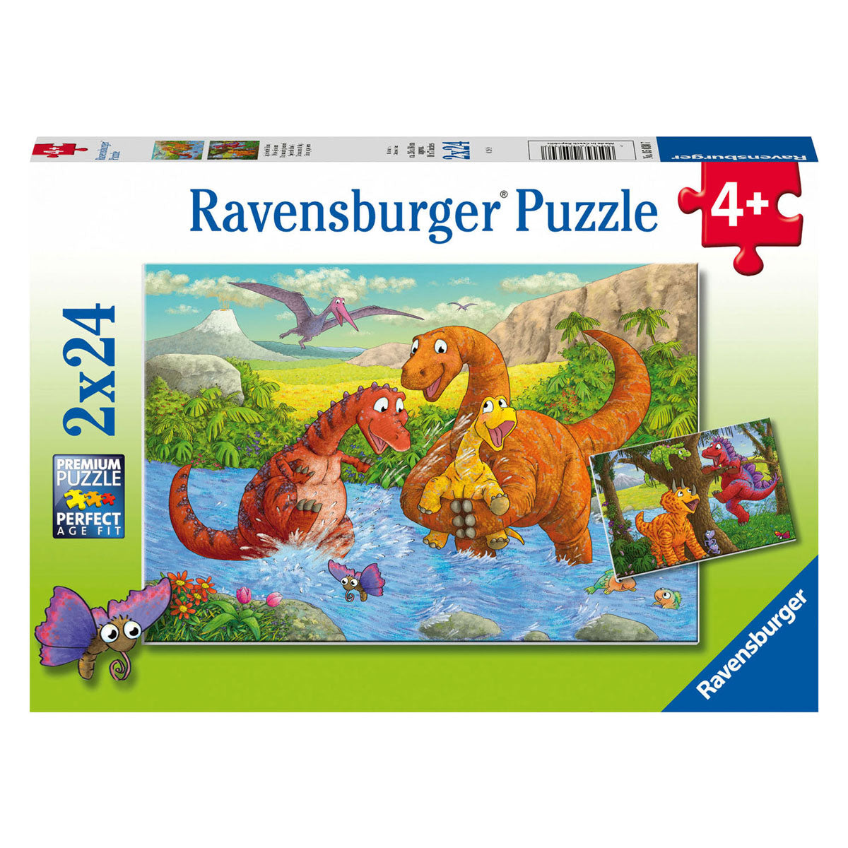 Ravensburger Puzzle spielen Dinos, 2x24st.