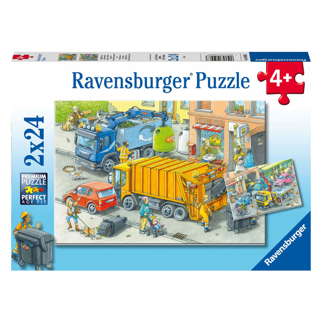 Ravensburger Jigsaw Puzzle Garbage Truck and Arbanch, 2x24st.