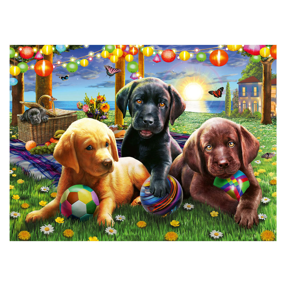 Ravensburger jigsaw puzzle XXL dogs picnic, 100th.