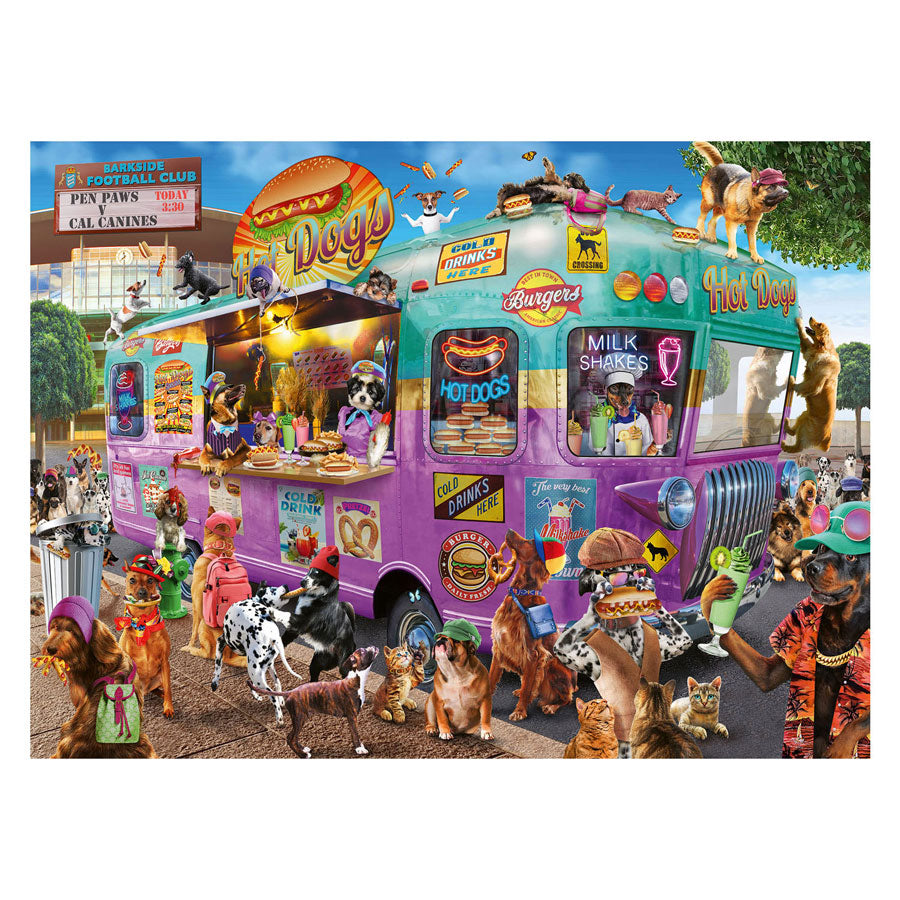 RAVENSBURGER JIGSAW Puzzle XXL Diggity Hot Diggity Dogs, 300st.