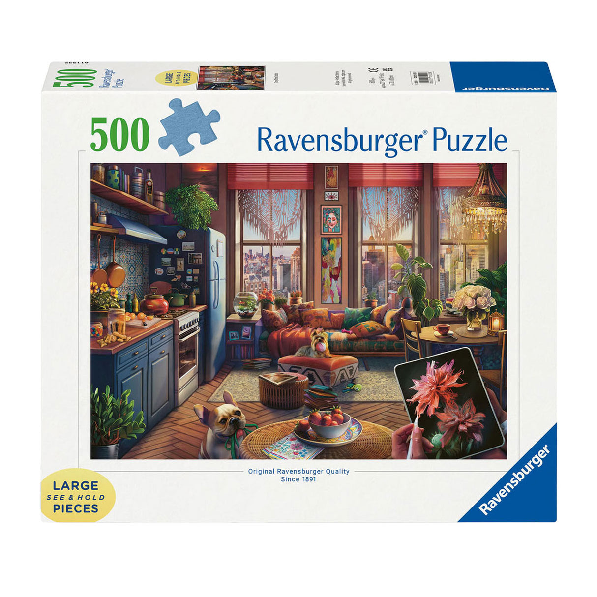 Ravensburger Jigsaw Puzzle Cozy Boho Studio, 500º.