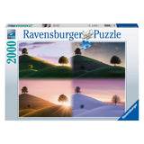 Ravensburger jigsaw puzzle moody trees and mountains, 2000st.