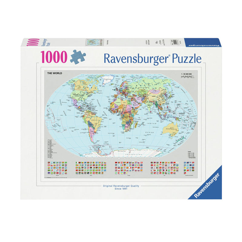 Ravensburger Jigsaw Puzzle Politische Weltkarte, 1000st.