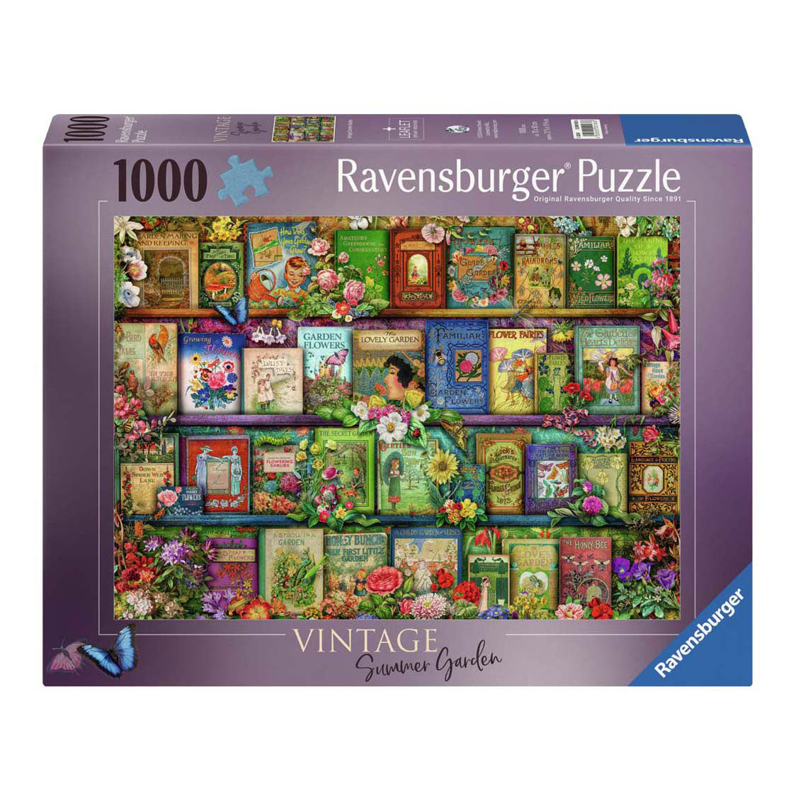 Ravensburger Jigsaw Puzzle Vintage Garden Books, 1000st.