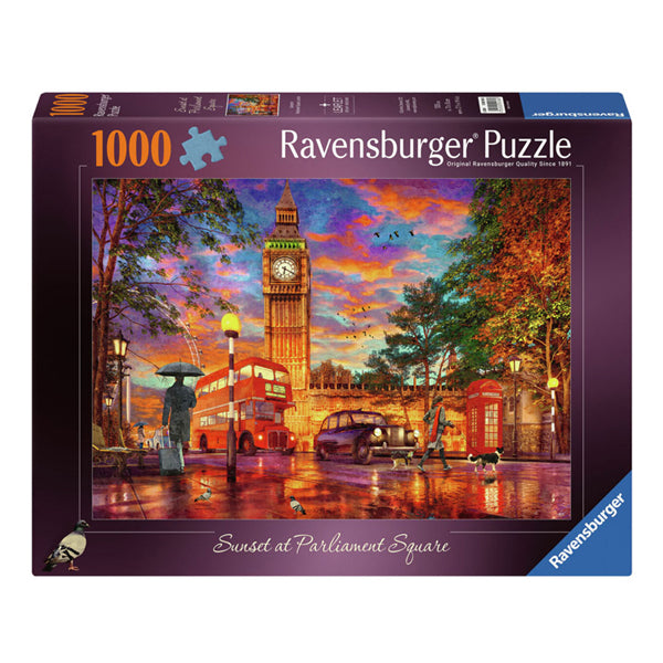 Ravensburger jigsaw puzzle sunset on Parliament Square, London, 1000st.