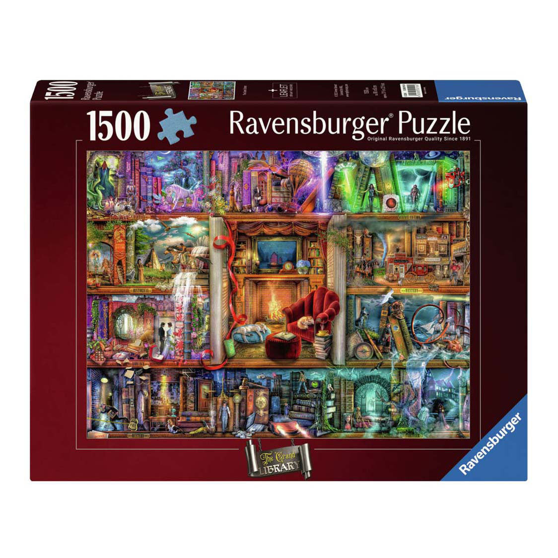 Ravensburger Jigsaw Puzzle duża biblioteka, 1500st.