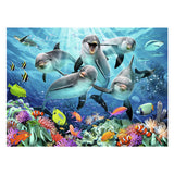 Ravensburger Jigsaw Puzzle Dolphins en el arrecife de coral, 500º.