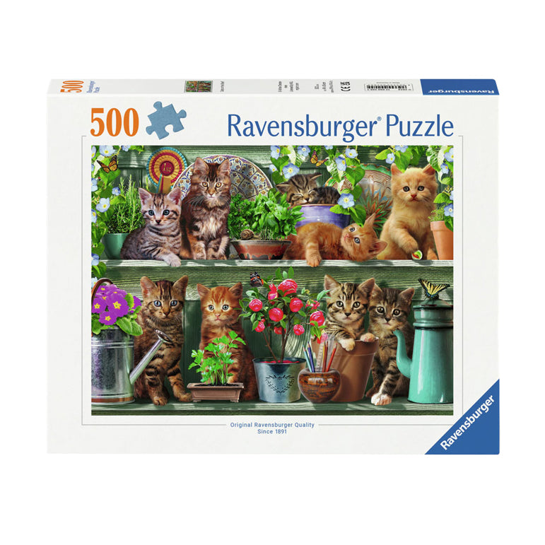 Ravensburger legpuzzel katjes in het rek, 500st.