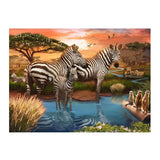 Ravensburger jigsaw zebras at the drinking place, 1000st.