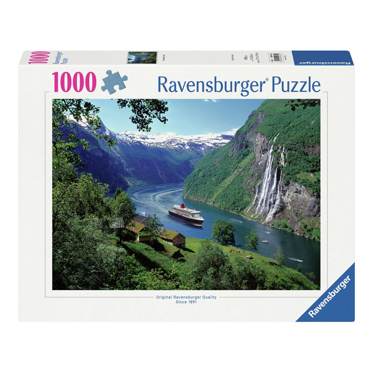 RAVENSBURGER JIGSAW puzzle Norwegian Fjord, 1000st.