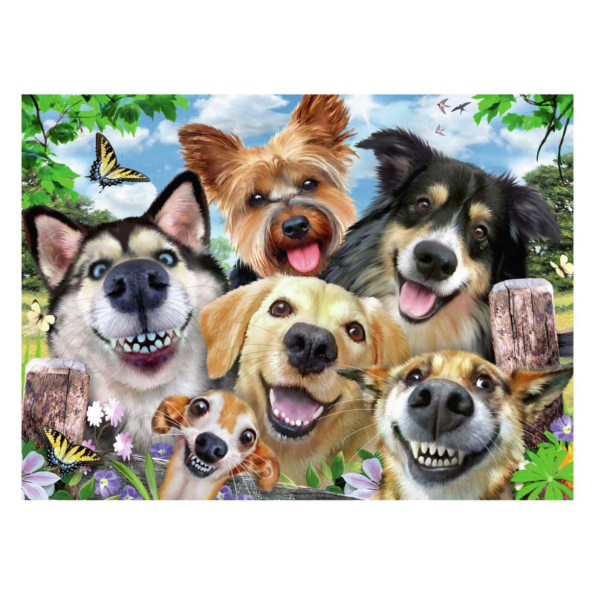 Ravensburger Jigsaw Puzzle Cheerful Dogs, 1000st.