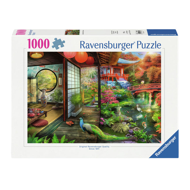 RAVENSBURGER JIGSAW Puzzle Theehuis nel giardino giapponese, 1000st.