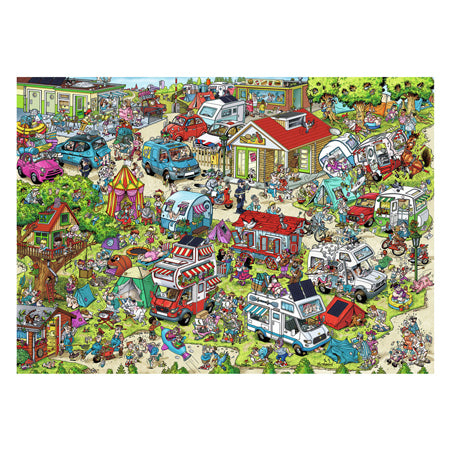 Ravensburger Puzzle Holiday Resort 1 – Camping-Cartoon-Puzzle 1000 Teile.