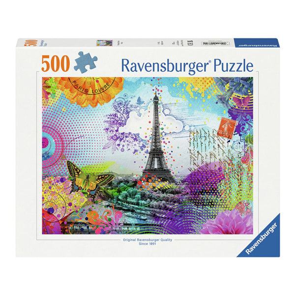 Ravensburger huet de Jakzzel puzzel Kaukartee vun der Paräis gepaanz, 500.