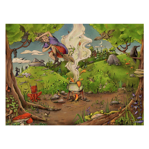 RAVENSBURGER JIGSAW puzzle Bei der Waldhexe, 500st.