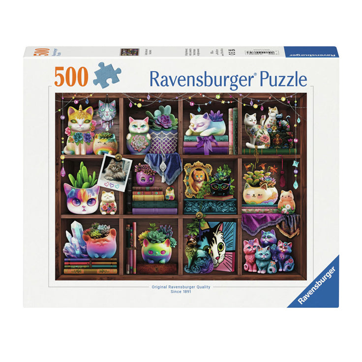 Ravensburger Jigsaw Puzzle Cubby Cats and Succulents, 500ST.