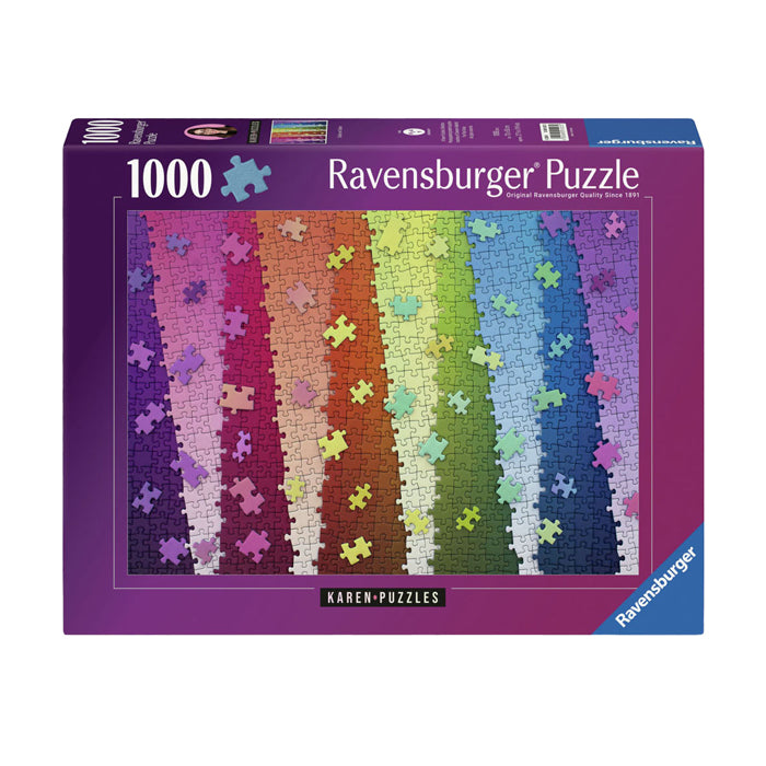 Ravensburger Jigsauw Puzzle Karten Puzzelen Faarf duerch Faarf, 1000st.