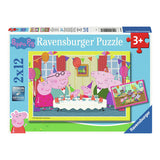 Ravensburger legpuzzel peppa pig, 2x12 st.