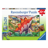 Ravensburger legpuzzel wilde oertijden, 2x24st.