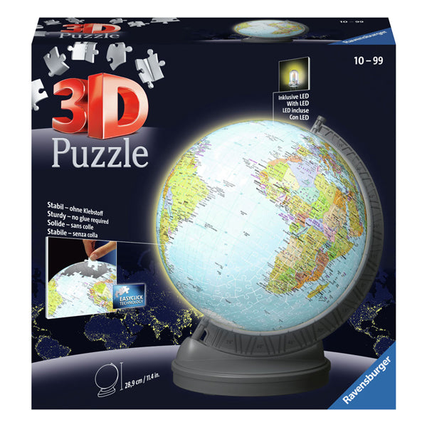 Ravensburger 3D Puzzle Ziemia ze światłem, 540st.