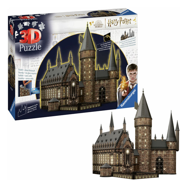 Ravensburger 3D Puzzle Harry Potter Hogwarts The Great Hall (Night Edition), 540st.