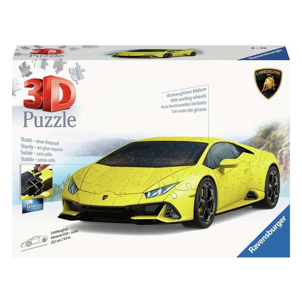 Ravensburger 3d Puzzle Huracan Evo Giallo, 108.