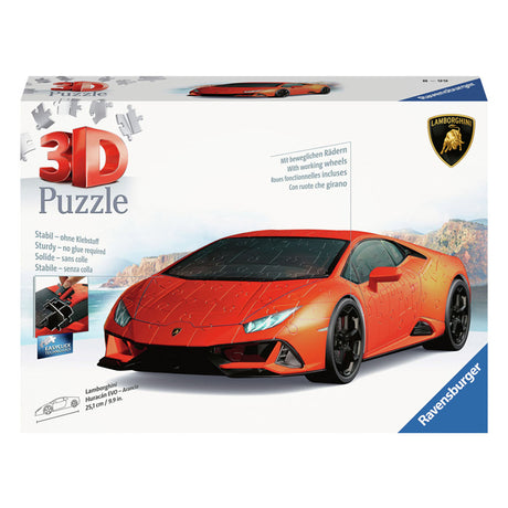 Ravensburger 3D -Puzzle Lamborghini Huracan Evo Arancio, 108st.