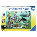 RAVENSBURGER JIGSAW Puzzle XXL Magic Underwater World, 100 °.