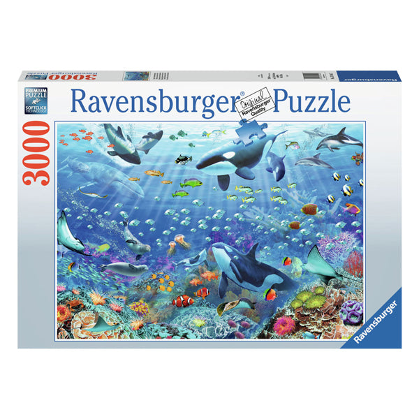 Ravensburger Jigsaw Puzzle fargerik undervannsverden, 3000.