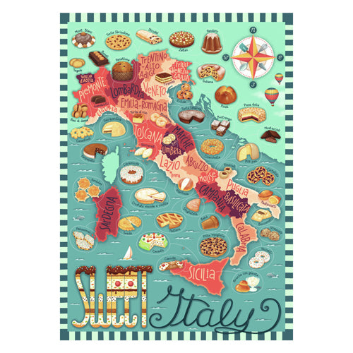 Ravensburger Jigsaw Puzzle Mapa iz Italije Sweet, 1000st.