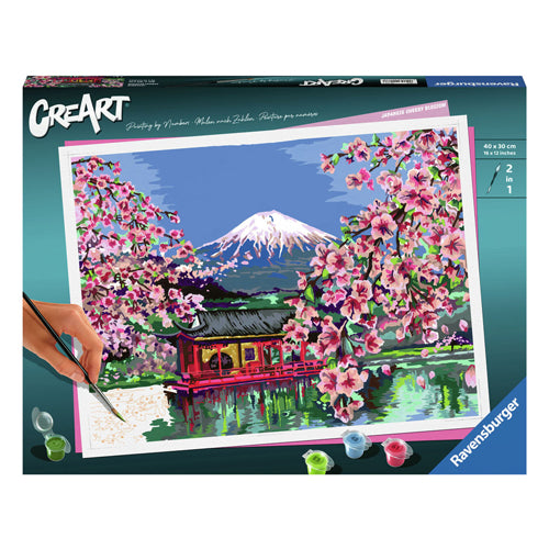 Ravensburger Kreart Gemälde bei Nummer - Japanische Kirschblüte