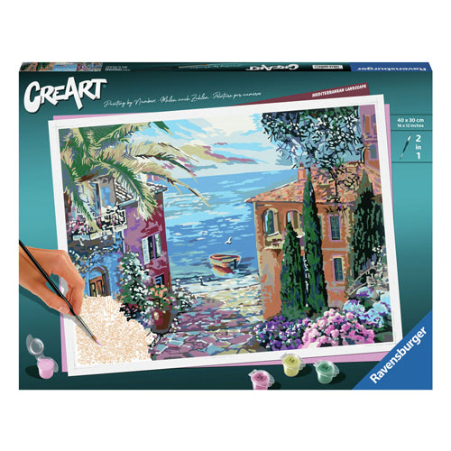 Ravensburger Creart Painting by Number Mediterranean Landscape