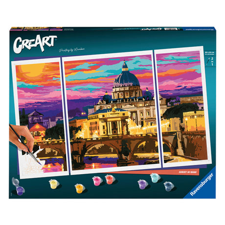 Ravensburger Creart Malen nach Zahlen – Sonnenuntergang in Rom