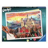 Ravensburger Creart slika na številki pravljični grad