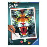 Ravensburger Creart slika na številki Polygon Tiger